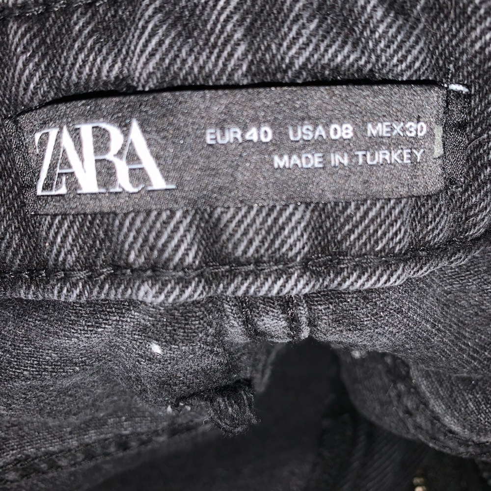 Zara black denim mom jeans